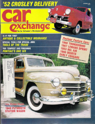 CAR EXCHANGE 1986 NOV - '60 T-BIRD, '53 BEL AIR, DESOTO